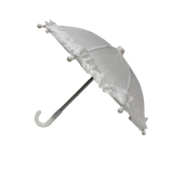 White Umbrella with Ruffle 5" (Each)