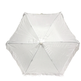 White Umbrella with Fringe 14.5" (Each)