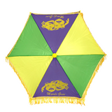 Purple, Green and Gold Umbrella with Fringe 14.5" (Each)