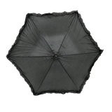 Black Umbrella with Ruffle 14.5" (Each)