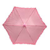 Light Pink Umbrella with Ruffle 14.5" (Each)