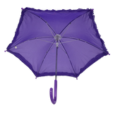 Purple Umbrella with Ruffle 14.5" (Each)