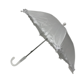 White Umbrella with Ruffle 14.5" (Each)