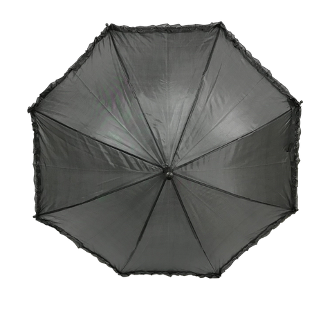 Black Umbrella with Ruffle 17.75" (Each)
