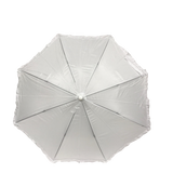 White Umbrella with Ruffle 17.75" (Each)