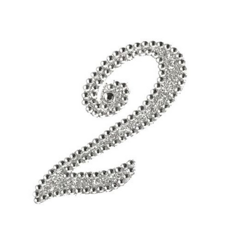 Glitter Script Sticker Number "2" (Each)