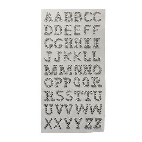 Alphabet Letter In Silver Beading (Each)