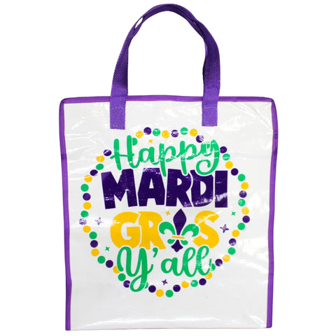 Happy Mardi Gras Bead Bag - 14" x 15.5" (Each)