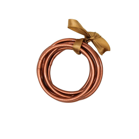 Champagne Bangle Bracelet Set (Pack of 6)