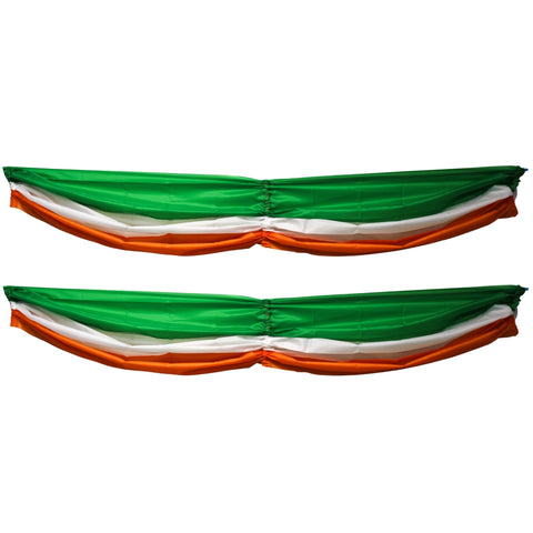 Green, White and Orange Bunting - 5' x 10" (Each)