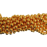 60" 14mm Round Metallic Gold Mardi Gras Beads