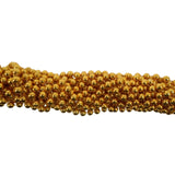 48" 8mm Round Metallic Gold Mardi Gras Beads - Case (25 Dozen)
