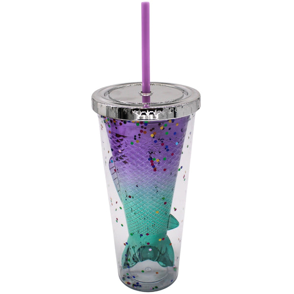 Mermaid Stained Glass 25oz Glass Tumbler – Twiddys