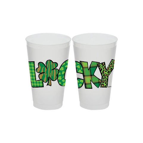 20oz. "LUCKY" Frost Flex Cups (Pack of 25)