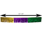 Metallic Mardi Gras Tiered Fringe 14" x 10' (Each)
