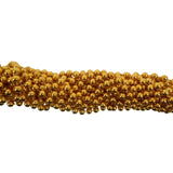 48" 8mm Round Metallic Gold Mardi Gras Beads - Dozen (12 Necklaces)
