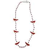 40" LED Red High Heel Shoe with 12mm Pearl & 6mm Red Spacers (Dozen)