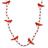 40" LED Red High Heel Shoe with 12mm Pearl & 6mm Red Spacers (Dozen)