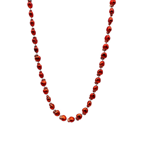 42" Red Apple Mardi Gras Beads (Dozen)