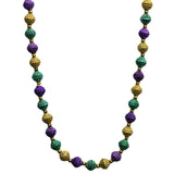 42" Purple, Green and Gold Berry Bead Necklace (Each)