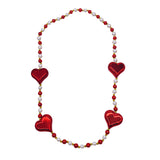 42" Red Heart with Pearl Necklace (Each)
