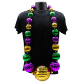 62" 40/50/60/70/80/100/150mm Purple, Green and Gold Onion Ball Beads (Each)