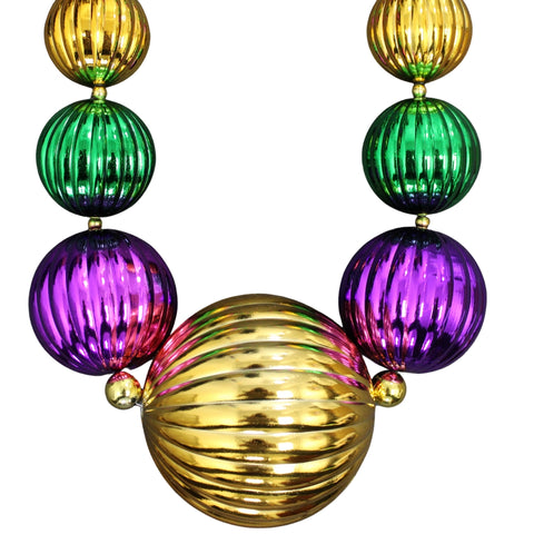 62" 40/50/60/70/80/100/150mm Purple, Green and Gold Onion Ball Beads (Each)