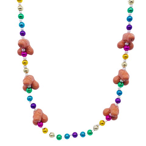 42" Penis Beads with Assorted Color Beads and Pearls (Each)