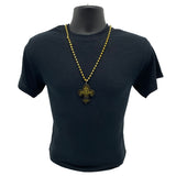 33" Acrylic Black and Gold Fleur de Lis Medallion (Each)