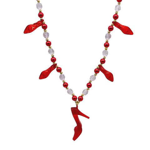 40" Acrylic Red High Heel Shoes Necklace (Each)