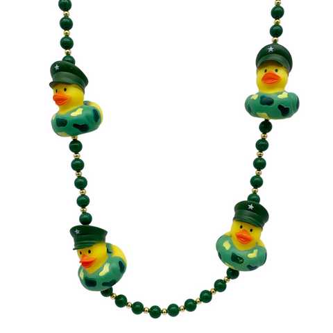 42" Military Rubber Duck Mardi Gras Beads (Each)