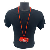 40" Rubber Firetruck Medallion Necklace (Each)