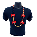 42" Crab with Red, White and Gold Beads (Each)