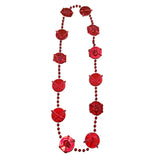 40" Skull and Sword Medallion Mardi Gras Beads (Each)