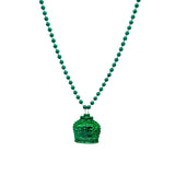33" Purple, Green and Gold Crowns Mardi Gras Beads (Each)