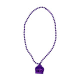 33" Purple, Green and Gold Crowns Mardi Gras Beads (Each)