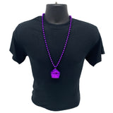 33" Purple, Green and Gold Crowns Mardi Gras Beads (Each)