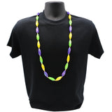 38" Swirl Aurora Borealis Purple, Green and Gold Mardi Gras Beads (Each)
