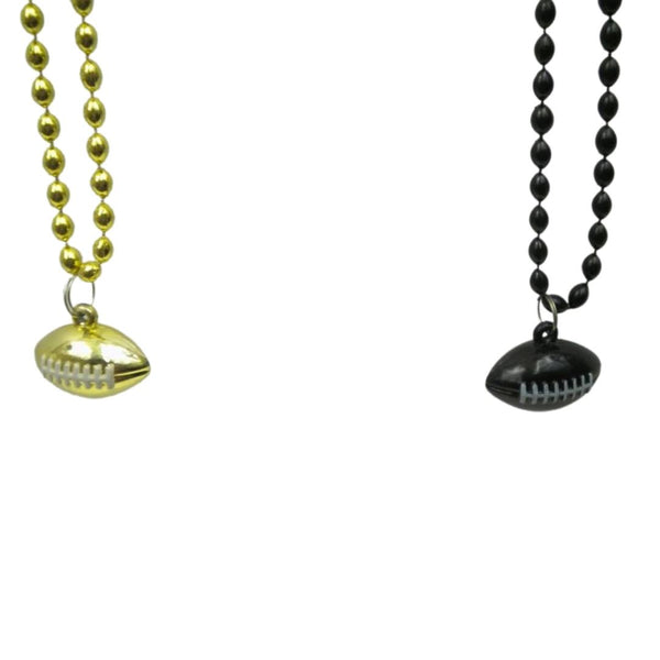 33" Black and Gold Football Mardi Gras Beads (Each) – Mardi Gras Spot