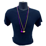 33" Purple and Gold Football Mardi Gras Beads (Each)