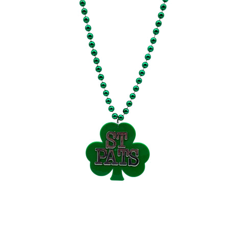 33" St. Patricks Bead with Shamrock Medallion (Each)