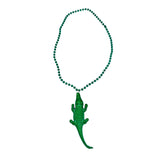 33" 7.5mm Necklace with Blow Mold Alligator - Purple, Green and Gold (Each)