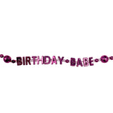 36" Birthday Babe Bead Necklace - Metallic Light Pink (Each)