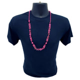 36" Birthday Babe Bead Necklace - Metallic Light Pink (Each)