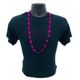 36" Flamingo Flower Bead Necklace - Metallic Hot Pink (Each)