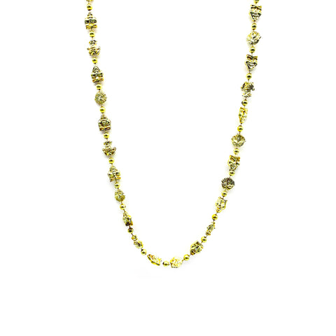 36" Mardi Gras Style Bead Necklace - Purple, Green and Gold (Each)