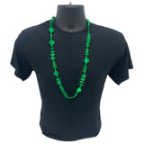 36" Kiss Me Im Irish Bead Necklace - Metallic Green (Each)