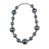 44" 20/40/60mm Silver Globe Necklace (Each)