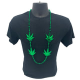 42" Metallic Green Mystery Leaf Bead (Each)