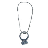 33" 7mm Silver Jumbo Diamond Ring Necklace (Each)